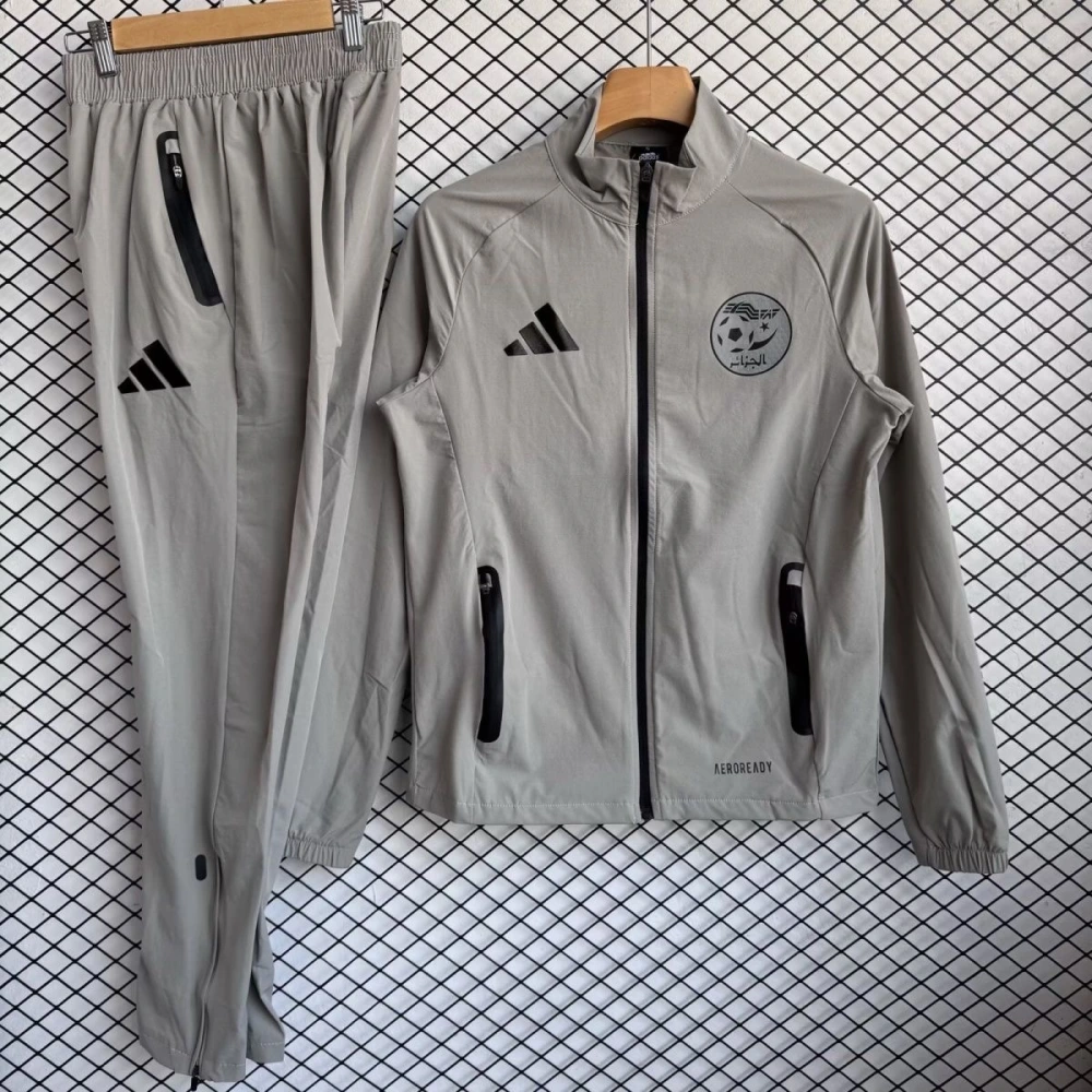 Algeria Windbreaker With Pants Gray 2026 World Cup