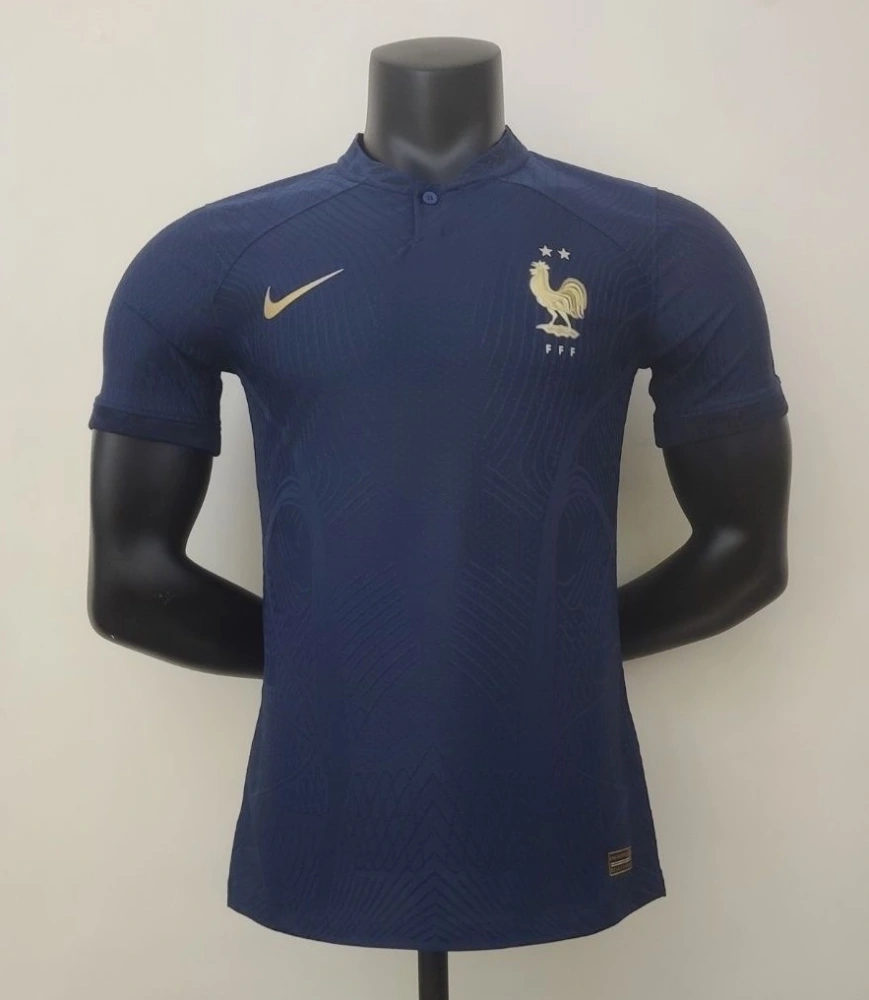 France Authentic Retro Soccer Jersey Home Shirt World Cup 2022