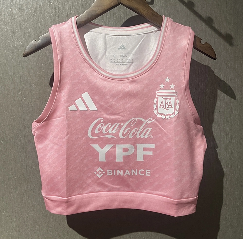 Argentina Soccer Jersey Pink Women's Vest 2025