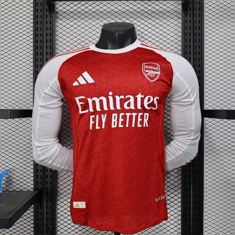 Arsenal Authentic Soccer Jersey Home Long Sleeve Shirt 2025/26