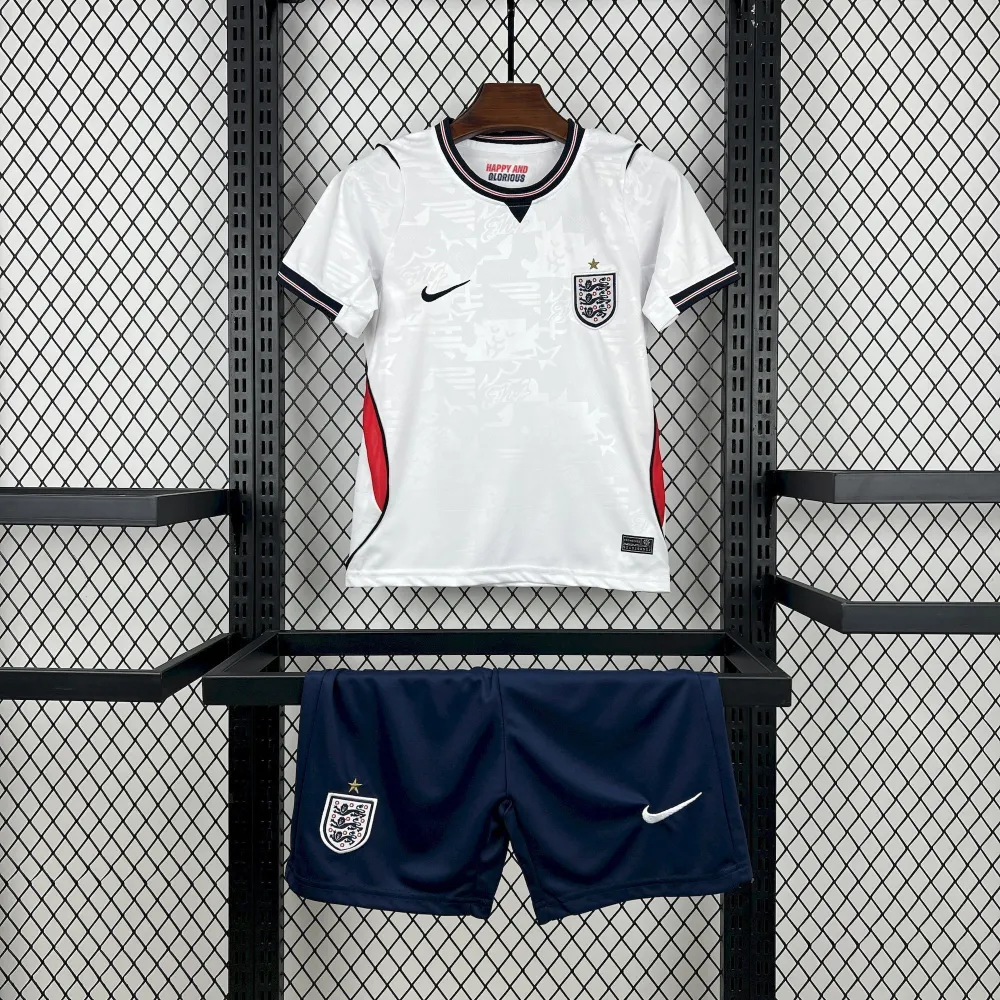 England Soccer Jersey Home Kids Kit Jersey+Shorts World Cup 2026