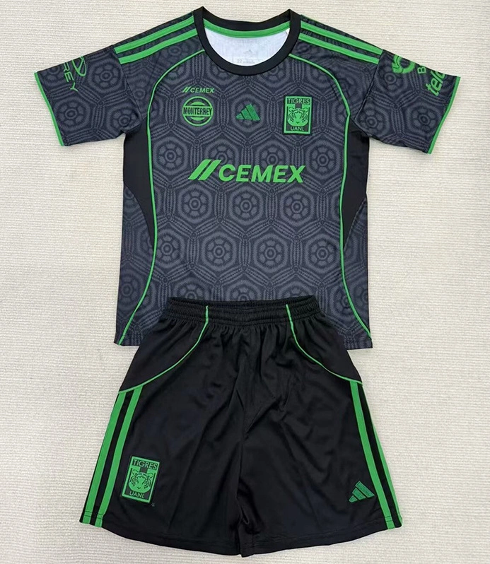 Tigres UANL Soccer Jersey Third Away Kids Kit Jersey+Shorts 2025/26