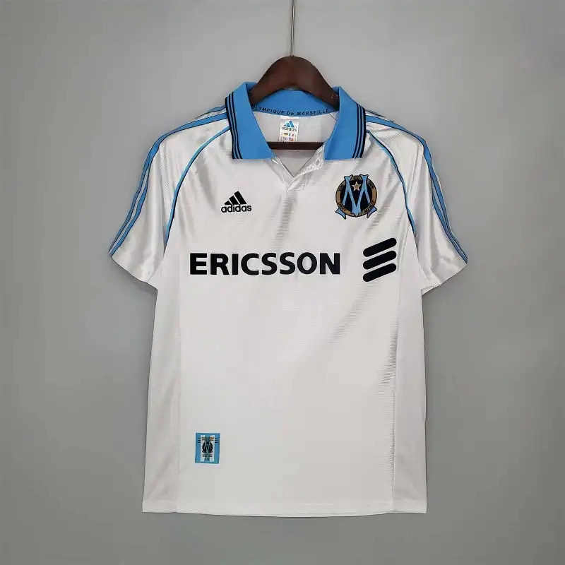 Marseille Retro Soccer Jersey Home Custom Shirt 1998-99