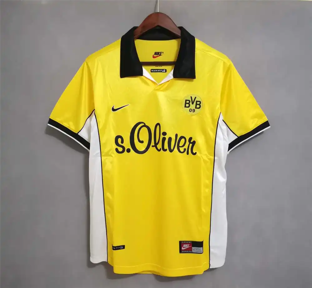 Borussia Dortmund Retro Jersey Home Soccer Shirt 1998-99