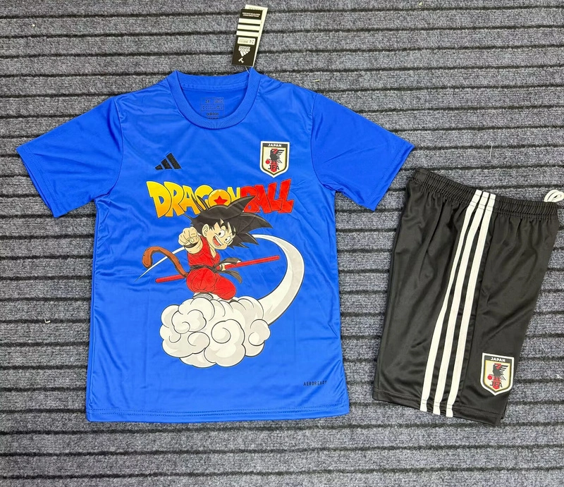 Japan Soccer Jersey Dragon Ball Special Edition Kids Kit Jersey+Shorts 2025