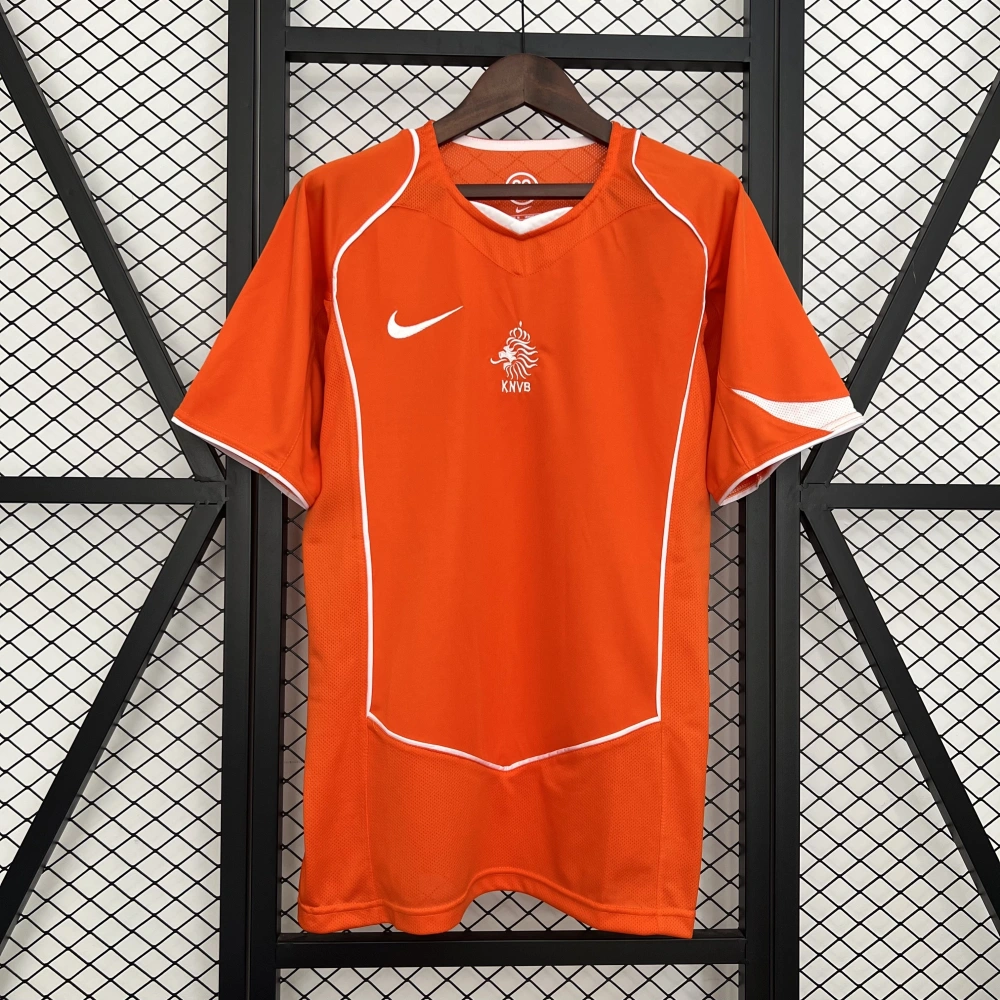 Netherlands Retro Jersey Custom Home Soccer Jersey 2004