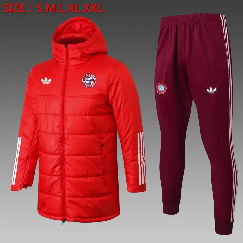 Bayern Munich Cotton Hoodie Coat With Pants Red 2025/26