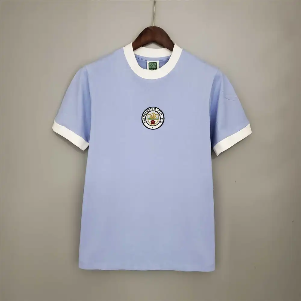 Manchester City Retro Home Football Jersey Shirt 1972
