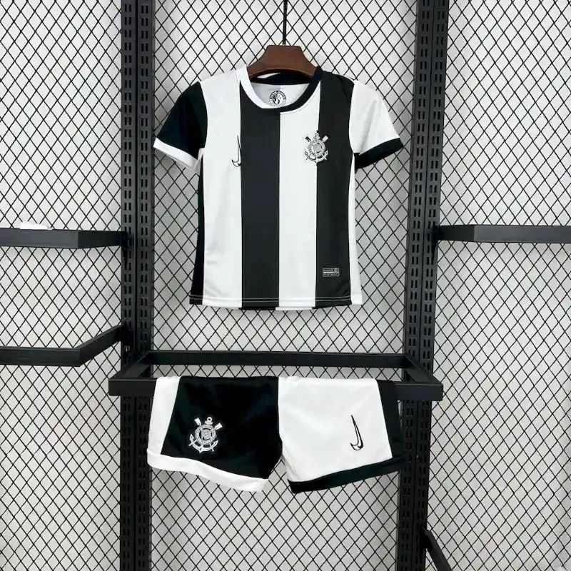 Corinthians Soccer Jersey Third Away Kids Kit Jersey+Shorts 2024