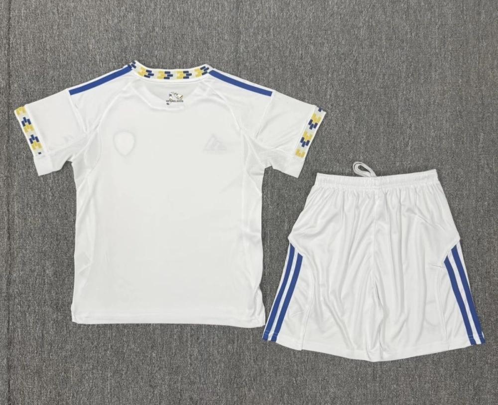 Leeds United Football Jersey Home Kids Kit Jersey+Shorts 2025/26 - Without Sponsor