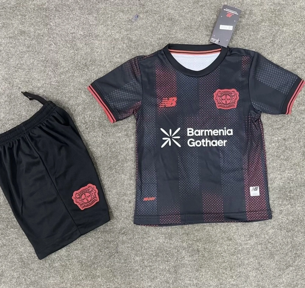 Bayer 04 Leverkusen Soccer Jersey Home Kids Kit Jersey+Shorts 2025/26