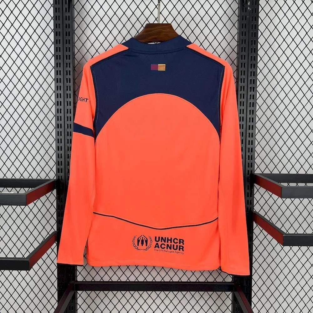 Barcelona Third Away Long Sleeve Soccer Jersey Custom Shirt 2025/26
