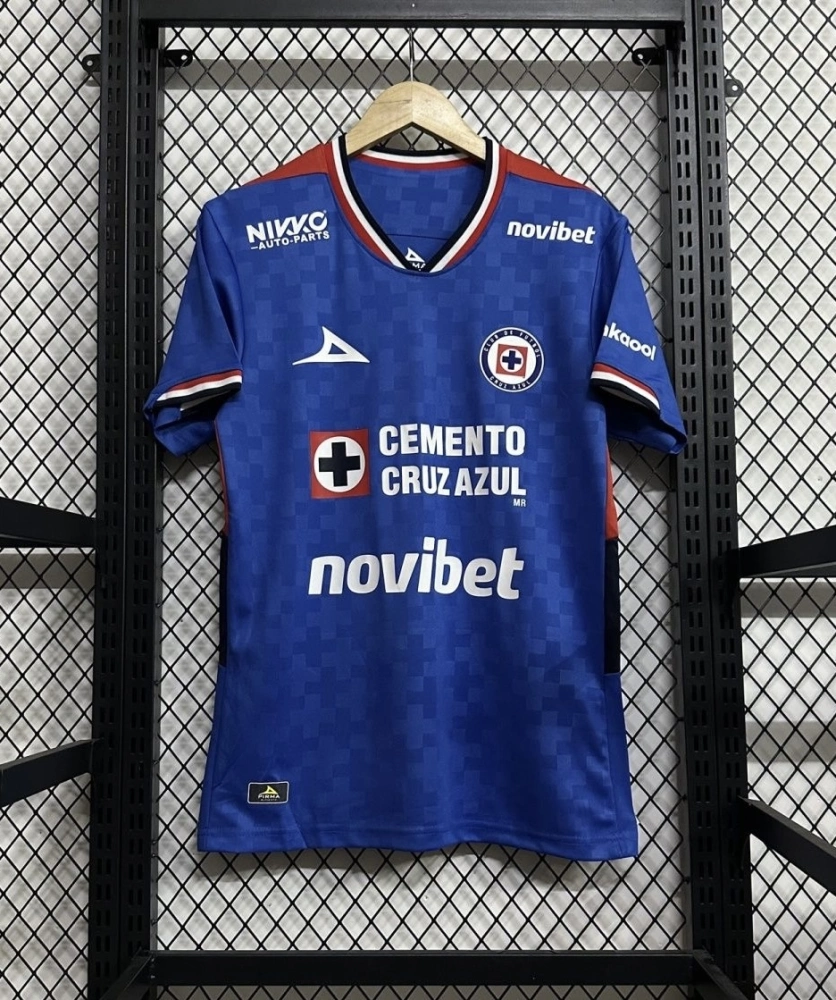 Cruz Azul Soccer Jersey Home Custom Shirt 2025-26 - With Sponsor
