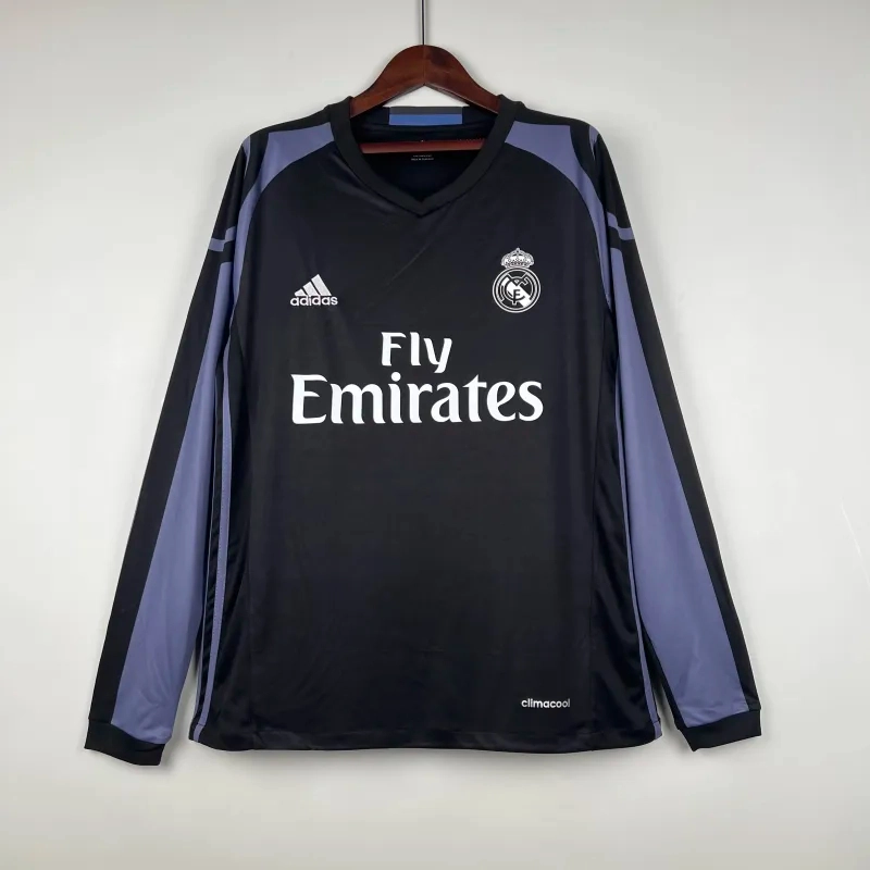 Real Madrid Retro Jersey Third Away Long Sleeve Soccer Shirt 2016/17