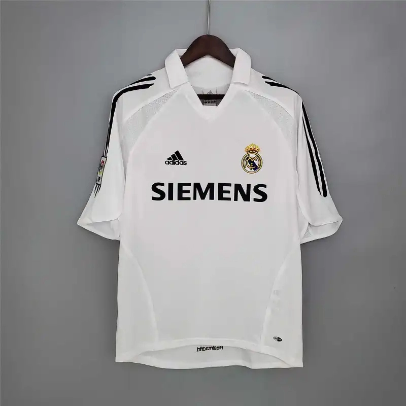 Real Madrid Retro Jersey Home Custom Soccer Shirt 2005-06