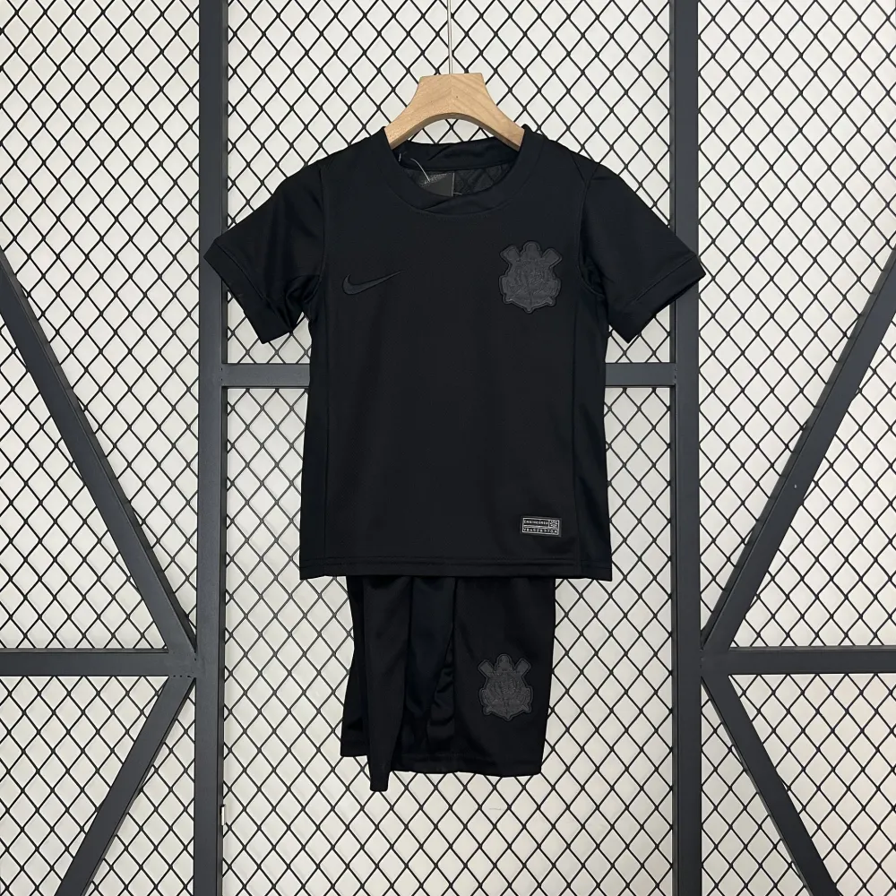 Corinthians Soccer Jersey Away Kids Kit Jersey+Shorts 2024
