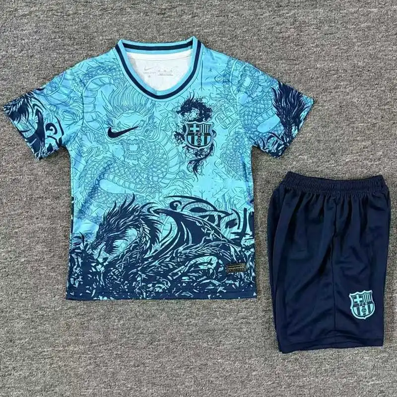 Barcelona Dragon Special Edition Soccer Kids Kit Jersey+Shorts 2025/26