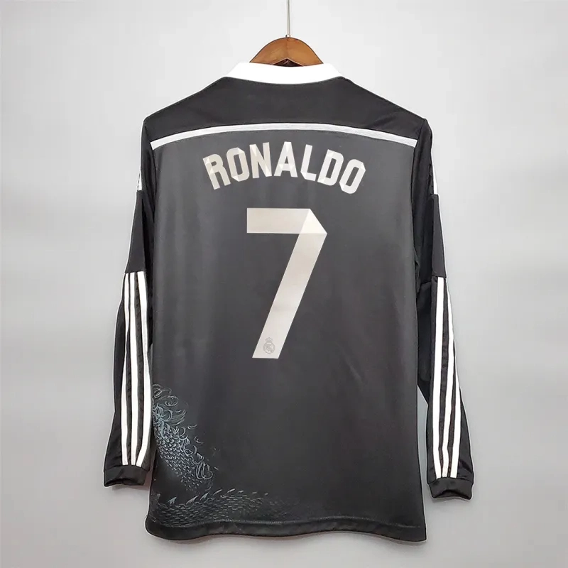 Ronaldo#7 Real Madrid Retro Jersey Third Away Long Sleeve Soccer Shirt 2014/15