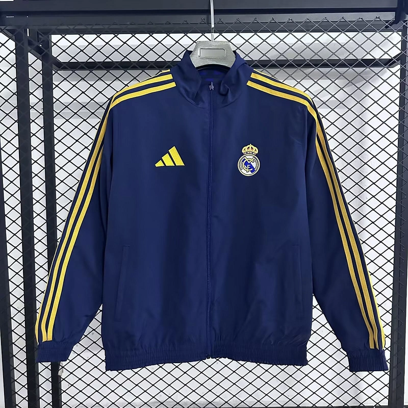 Real Madrid Reversible Double-Sides Windbreaker Jacket Blue 2025-26