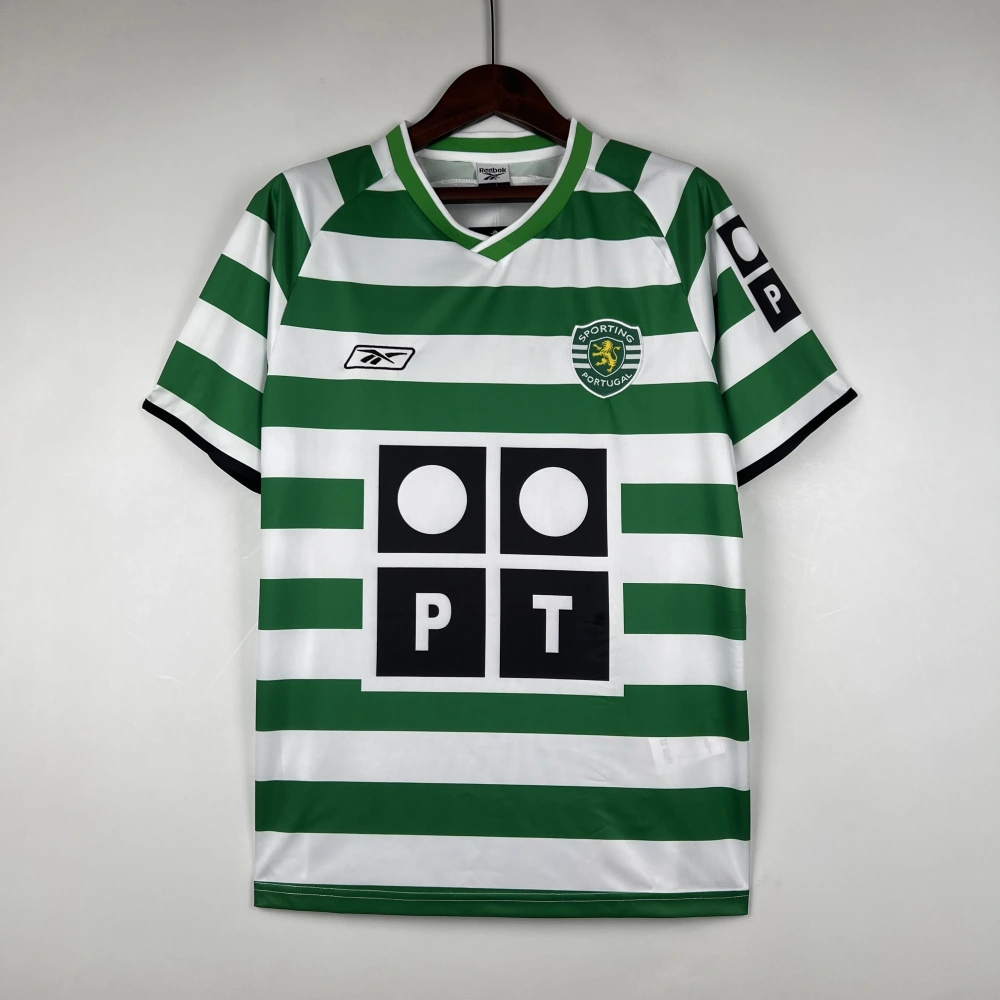 Sporting CP Retro Soccer Jersey Home Custom Shirt 2003/04