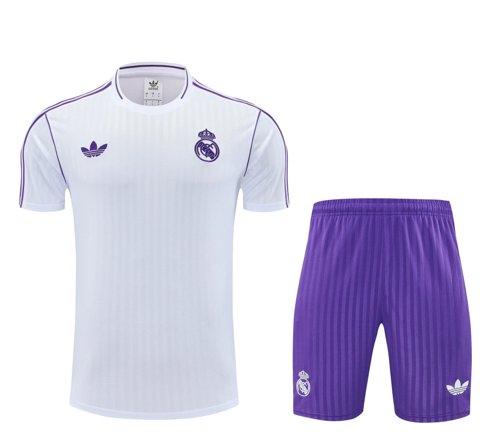 Real Madrid Training Jersey Kit White&Purple 2025/26