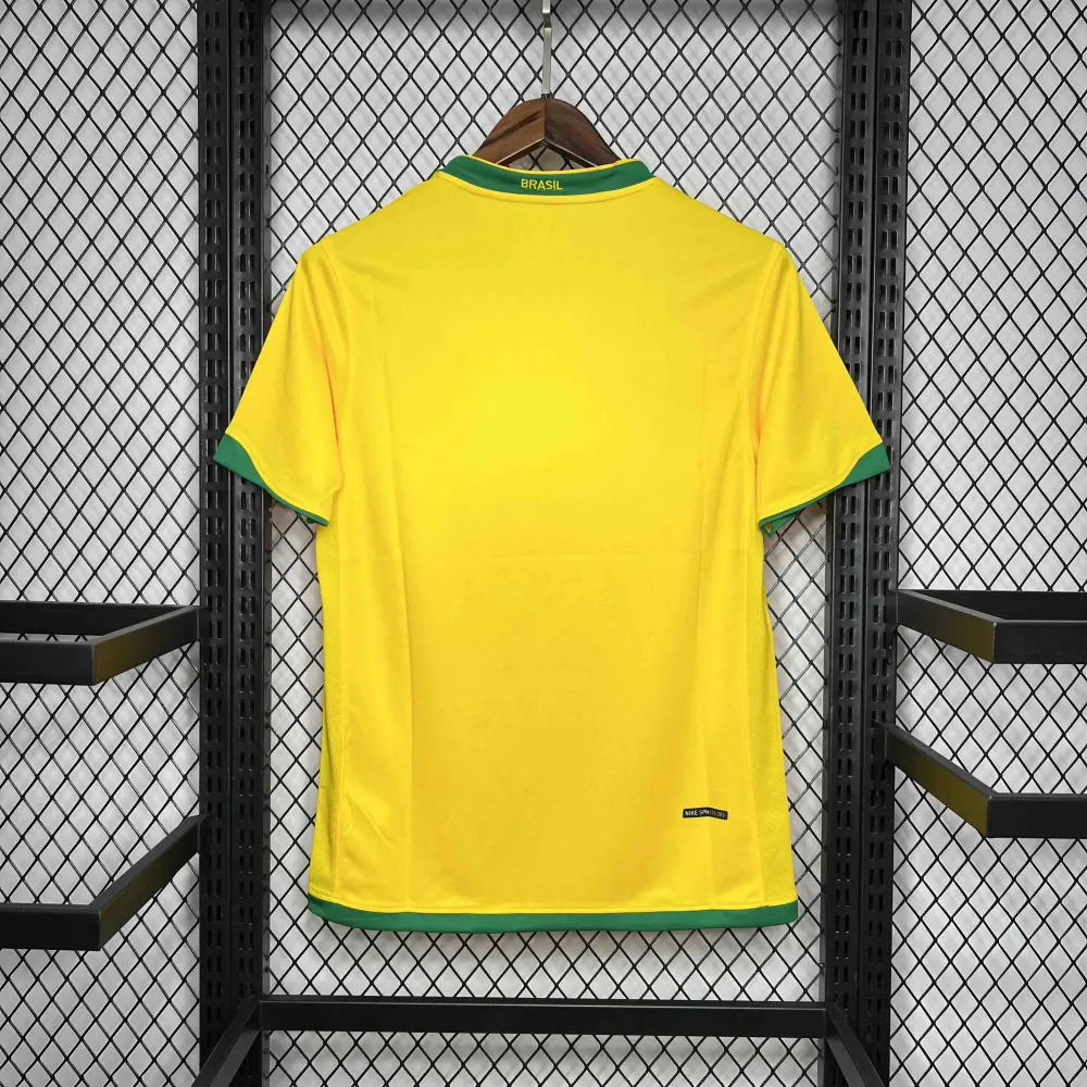 Brazil Retro Jersey Custom Home Soccer Jersey World Cup 2006