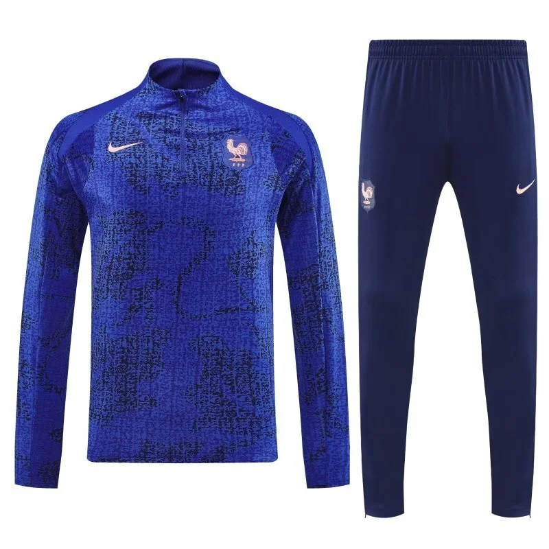 France Training Kit (Sweatshirt +Pants) Blue World Cup 2026