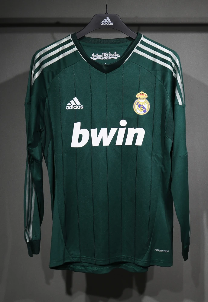 Real Madrid Authentic Retro Jersey Third Away Long Sleeve Soccer Shirt 2012/13