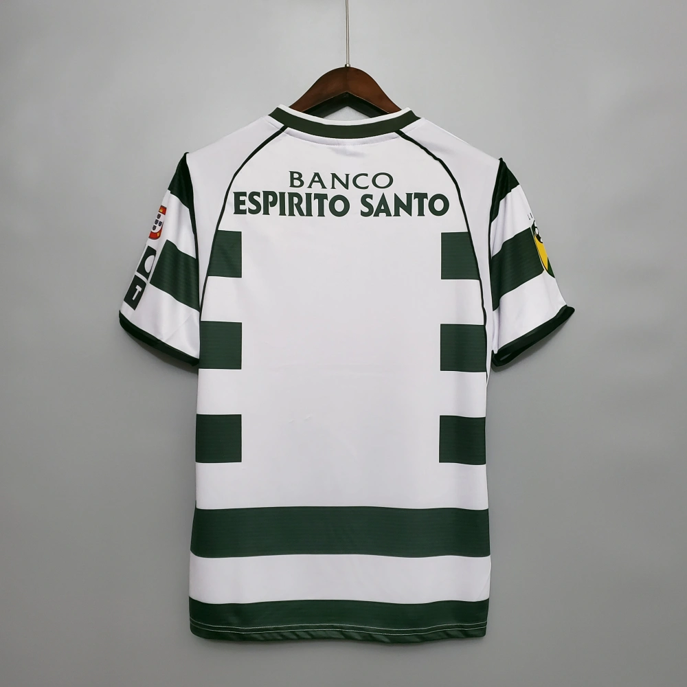 Sporting CP Retro Soccer Jersey Home Custom Shirt 2001/03