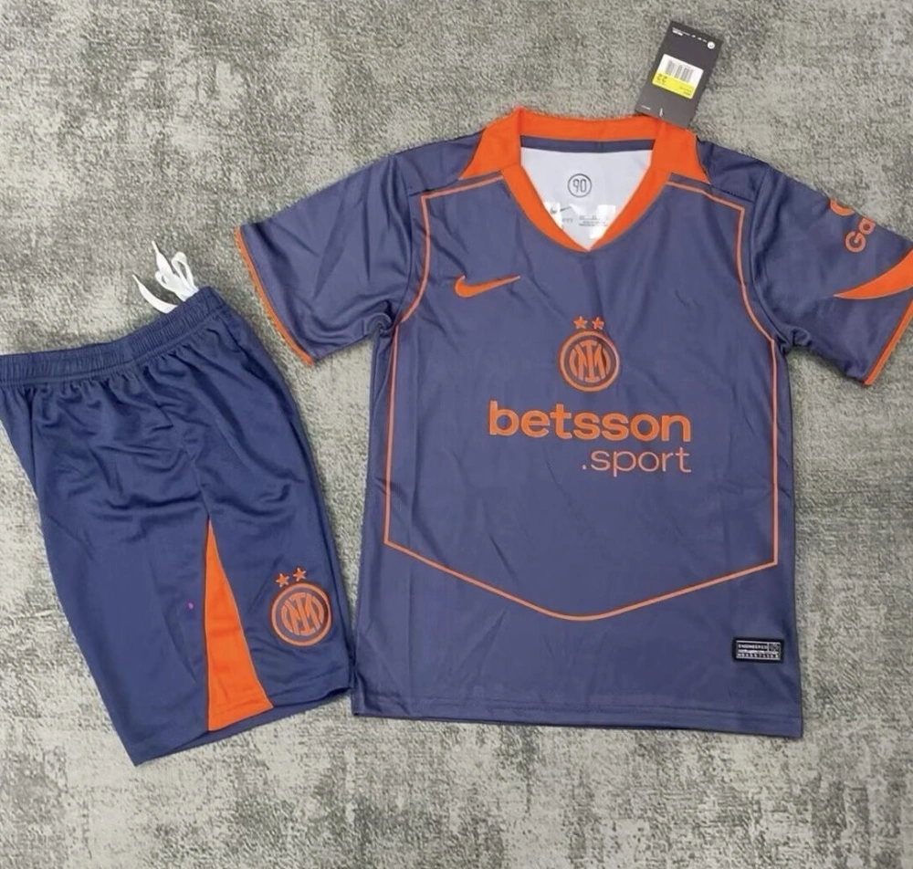 Inter Milan Soccer Jersey Third Away Kids Kit Jerseys+Shorts 2025/26
