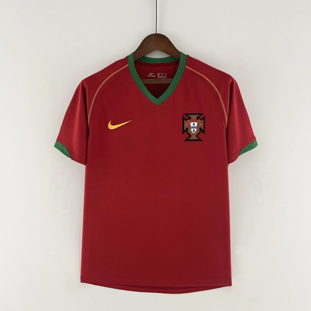Portugal Retro Soccer Jersey Home Custom Shirt 2006