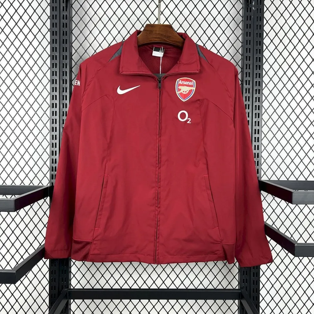 Arsenal Retro Windbreaker Jacket Red 2005/06