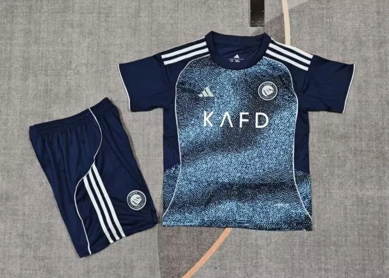Al Nassr Soccer Jersey Away Kids Kit Jersey+Shorts 2025/26