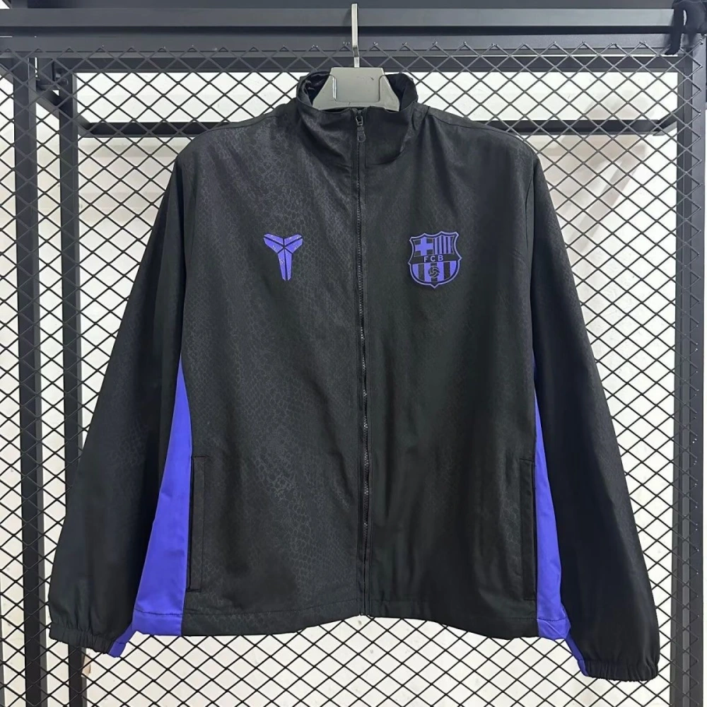 Barcelona Windbreaker Jacket Black 2025/26