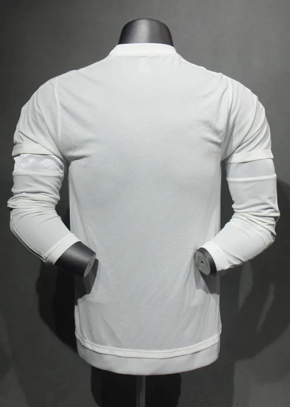 Real Madrid Authentic Retro Jersey Home Long Sleeve Soccer Shirt 2015/16