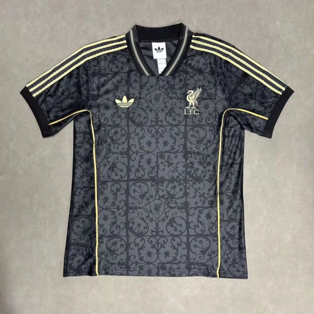 Liverpool Football Jersey Black Gold Special Edition Custom Shirt 2025/26