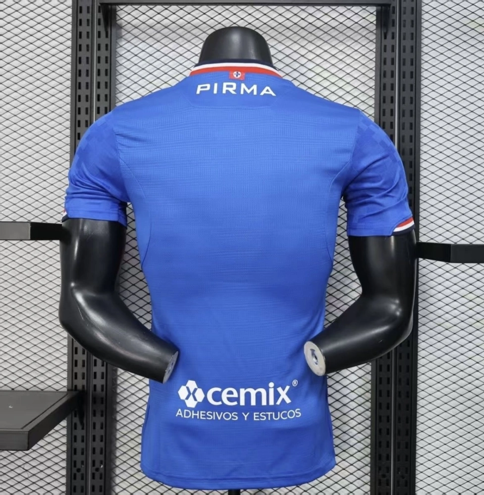 Cruz Azul Authentic Soccer Jersey Home Shirt 2025/26 - With Sponsor