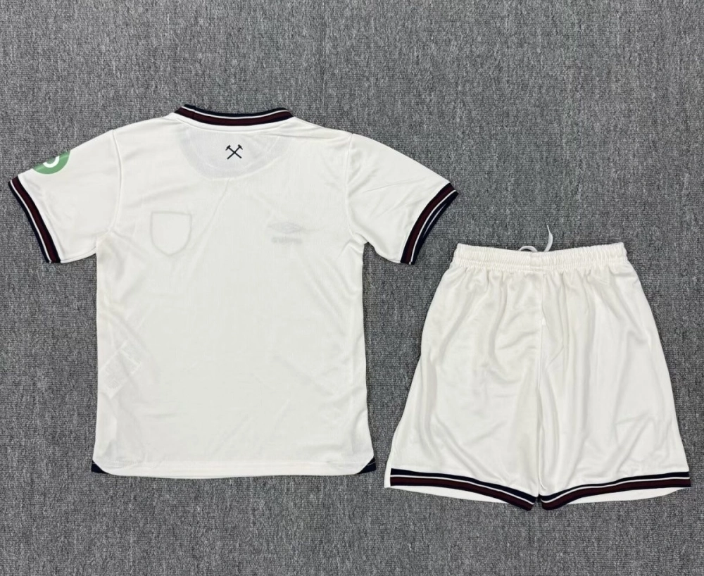 West Ham United Football Jersey Away Kids Kit Jersey+Shorts 2025-26