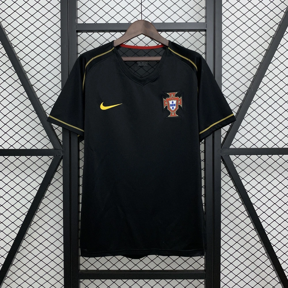 Portugal Retro Soccer Jersey Away Custom Shirt 2006