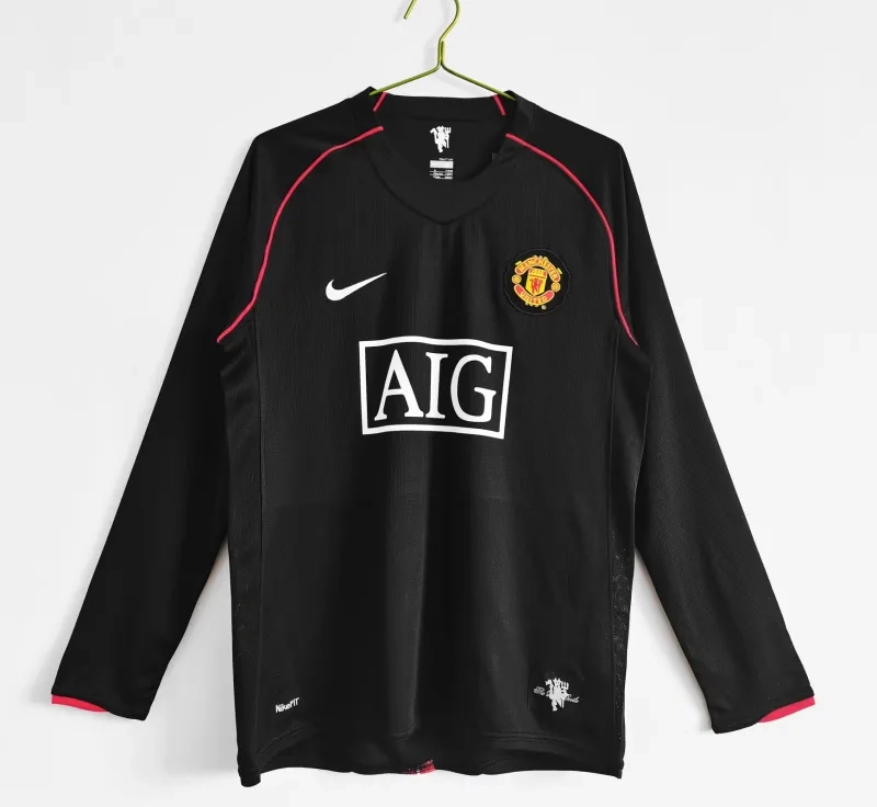 Manchester United Retro Away Long Sleeve Football Jersey Shirt 2007/08