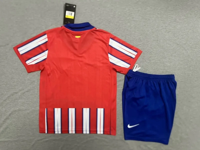 Atletico Madrid Soccer Jersey Home Kids Kit Jersey+Shorts 2024/25