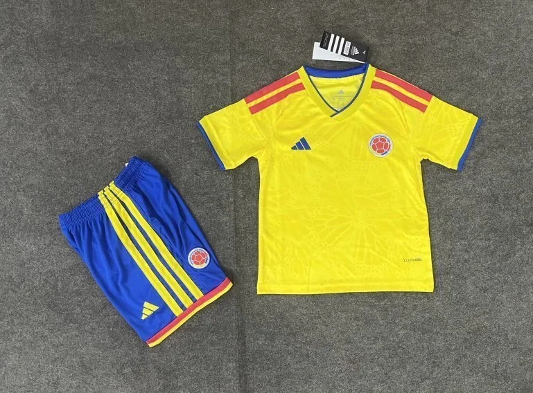 Colombia Soccer Jersey Home Kids Kit Jersey+Shorts World Cup 2026
