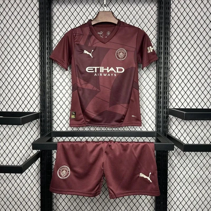 Manchester City Third Away Kids Kit Jersey+Shorts 2024/25