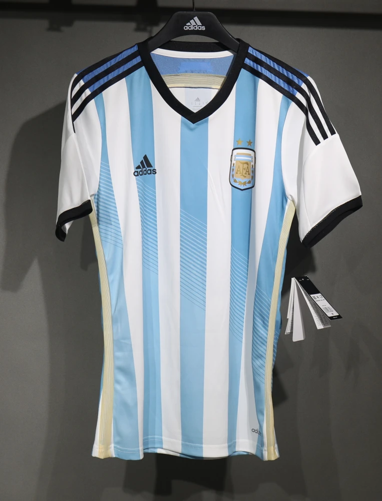 Argentina Retro Authentic Jersey Home Football Jersey World Cup 2014