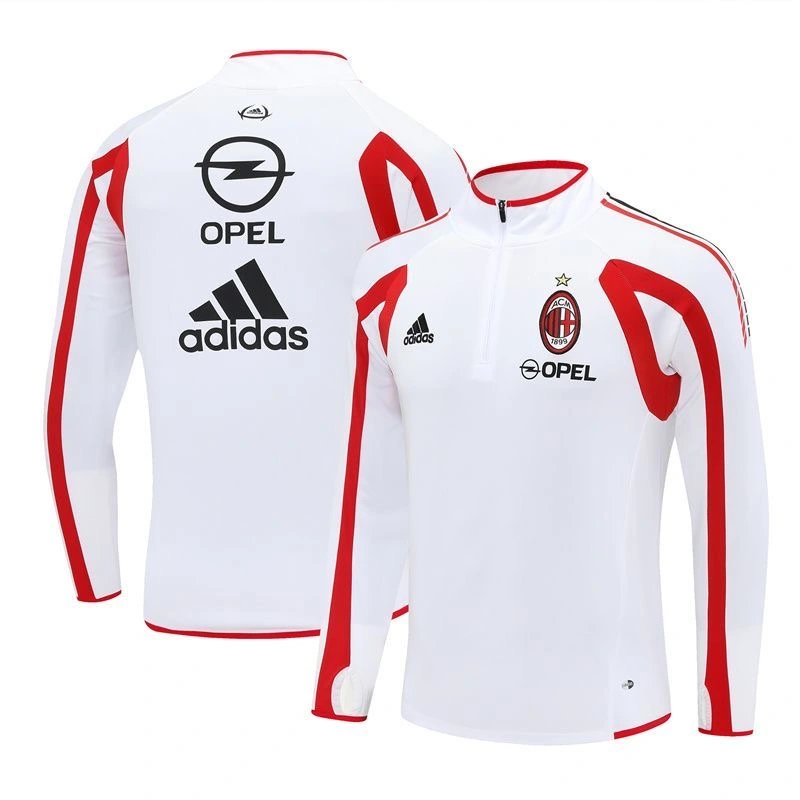 AC Milan Retro Training Kit Sweatshirt White 2005/06