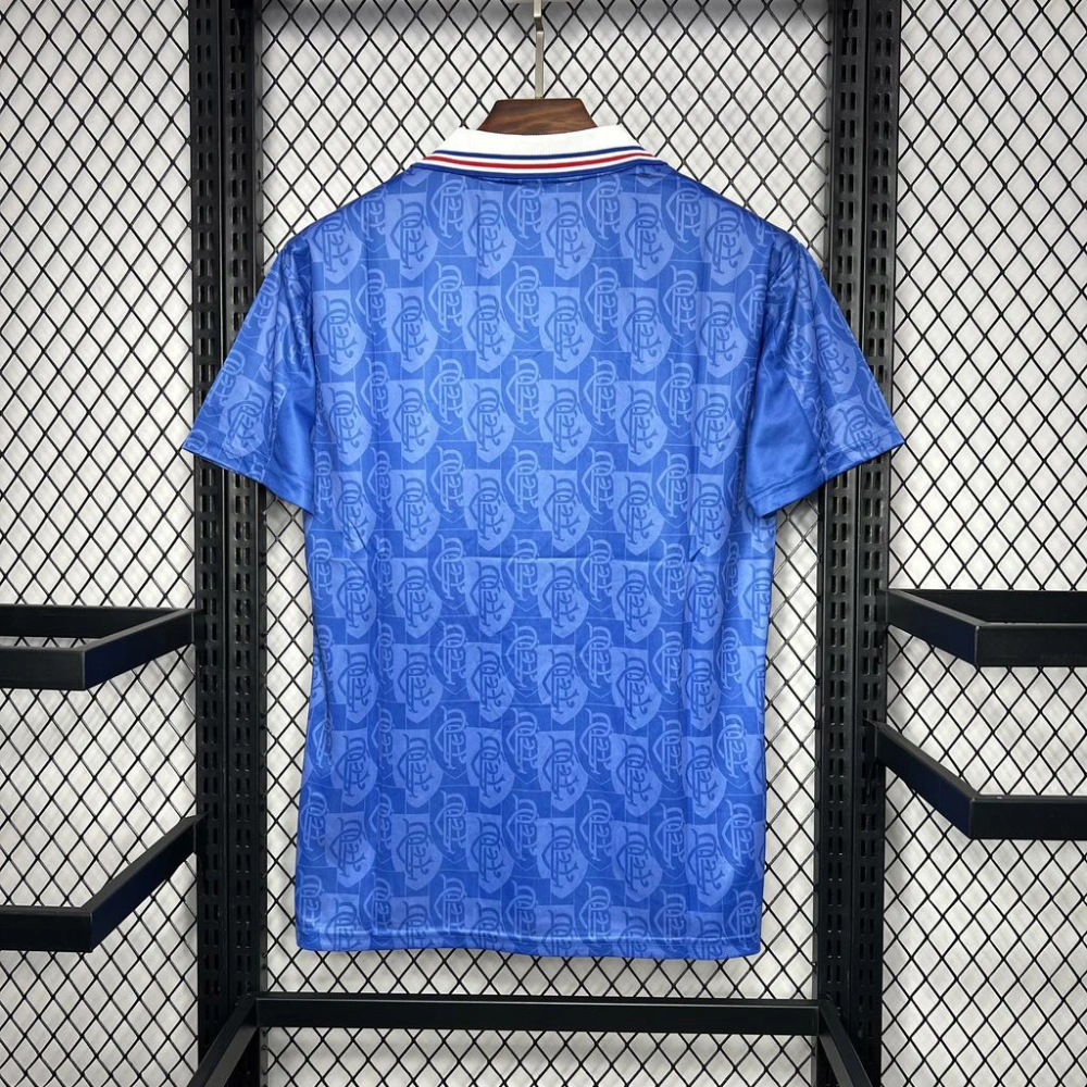 Rangers FC Retro Soccer Jersey Home Custom Shirt 1996-97