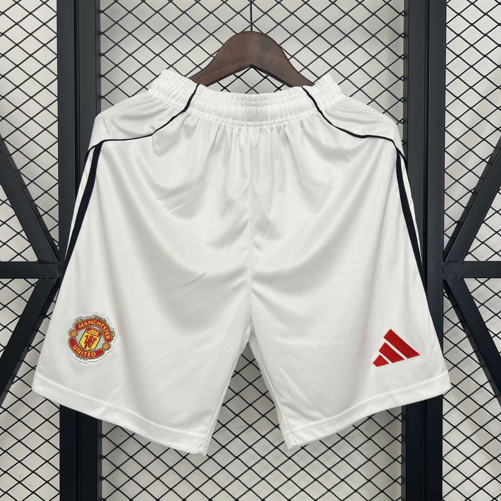 Manchester United Home Football Jersey Shorts 2025/26