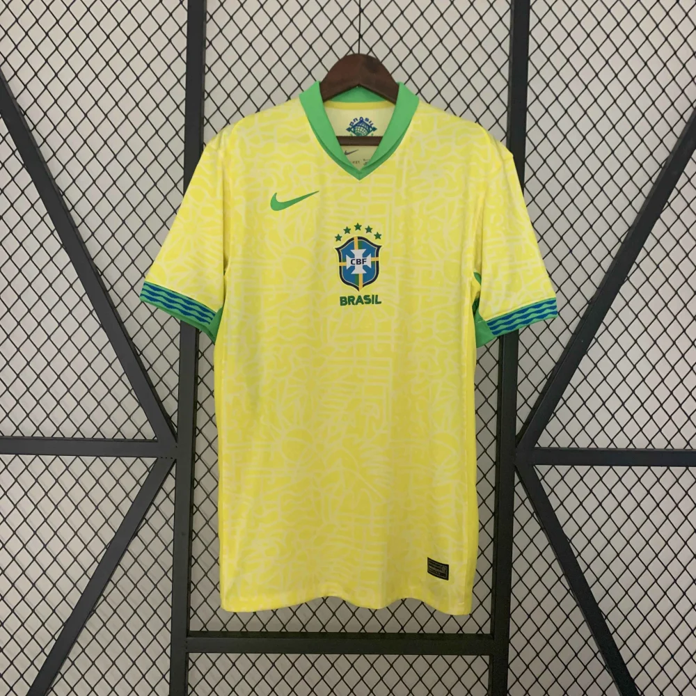 Brazil Soccer Jersey Home Custom Shirt Copa America 2024