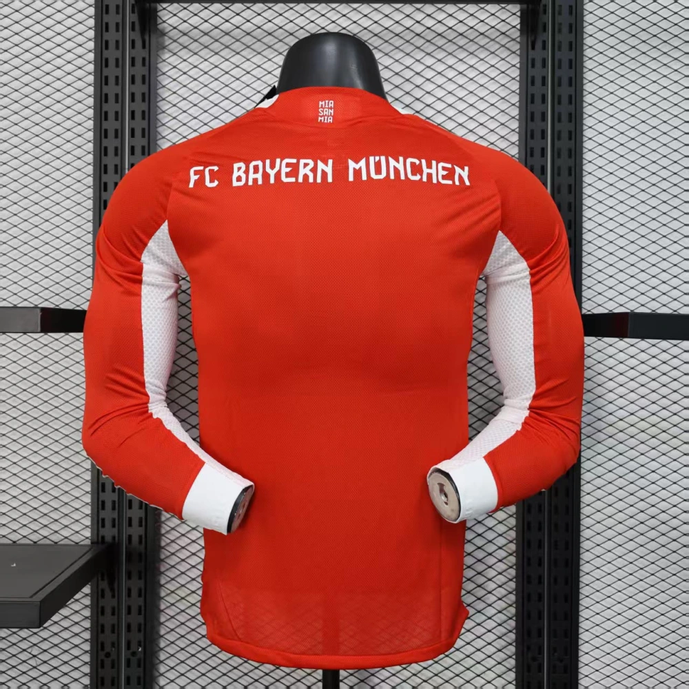 Authentic Bayern Munich Soccer Jersey Home Long Sleeve Shirt 2025/26