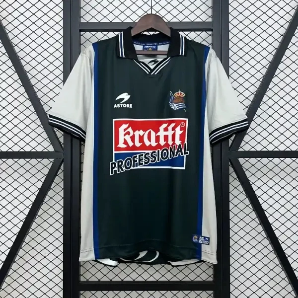Real Sociedad Retro Soccer Jersey Away Custom Shirt 2000/02